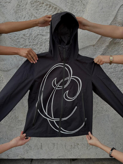 CC Black Waterproof Windbreaker